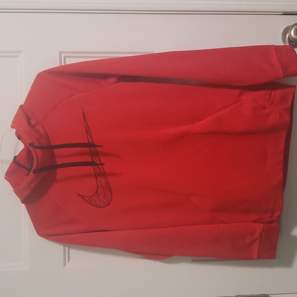 Nike Mens Small Red Drifit Sweatshirt Hoodie with Pockets and Nike Swoosh